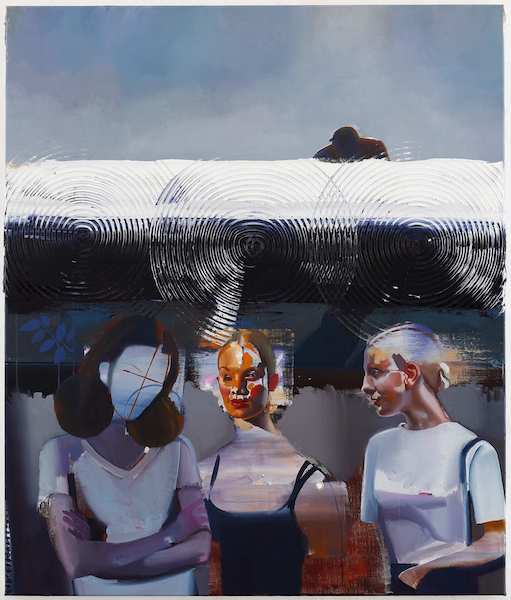 Rayk Goetze: Zwitschermaschine, 2020, Öl und Acryl auf Leinwand, 130 x 110 cm
